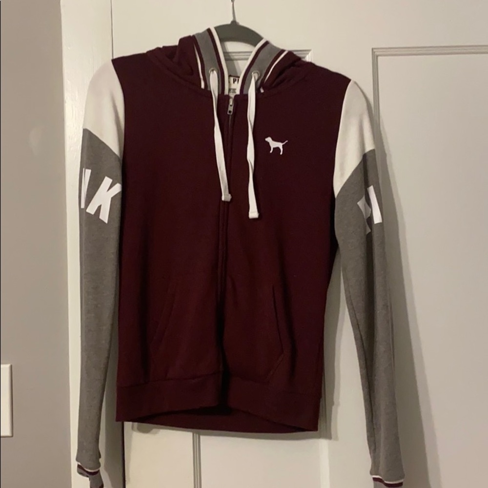 PINK zip up hoodie